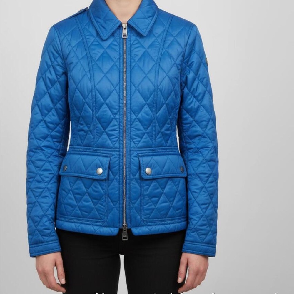 Burberry Blue Quilted Puffer Jacket